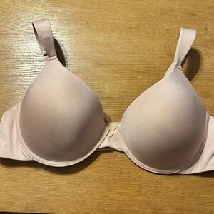 Anne Klein 42C T-Shirt Bra Full Coverage Adjustable Straps Comfort Everyday nude